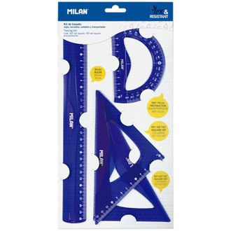 milan Juego De 4 Reglas Geom&eacute;tricas Milan: Duraderas Y Flexibles