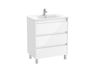 Roca Mueble 700mm Tenet 3 Cajones Con Lavabo Blanco Brillo