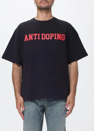 Msgm T-shirt girocollo in cotone relaxed fit con stampa slogan a contrasto