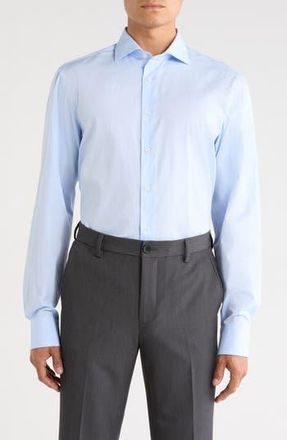 Canali Cotton Dress Shirt in Blue at Nordstrom Rack, Size 46