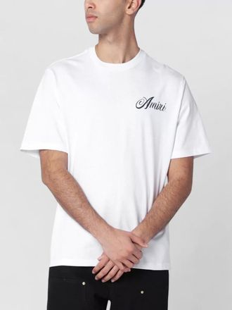 Amiri logo print cotton crew neck t shirt
