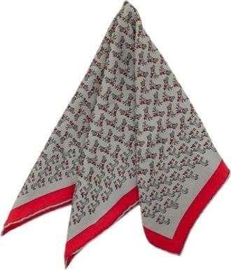 Herm&egrave;s Pre-owned Silk Scarf - - Pre-owned - Donna - Grigio - ONE SIZE