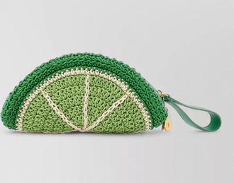 Chlo&eacute; tropicus waxed rope mini clutch bag
