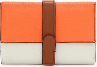 Furla Grazia Portafoglio Compatto M Paprika Pelle Di Vitello Morbida Roma Color-block + Pelle Di Vitello Granata Donna