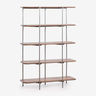 Sklum Estanter&iacute;a En Madera De Mango Y Acero Inoxidable Vimara Sklum 110 X 165 Cm