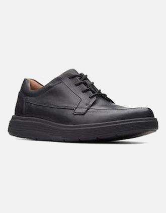 Clarks Mens Clarks Un Abode Ease in black leather Extra Wide - Size: 8.5/EXRTRA wide h