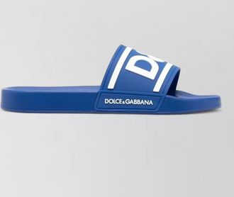 Dolce & Gabbana printed slide sandals flat sole