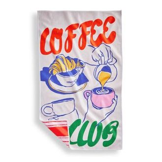 Tag Super Absorbent Kitchen Towel Coffee Club Multi Color Dishtowel 18 x 30 in in White at Nordstrom
