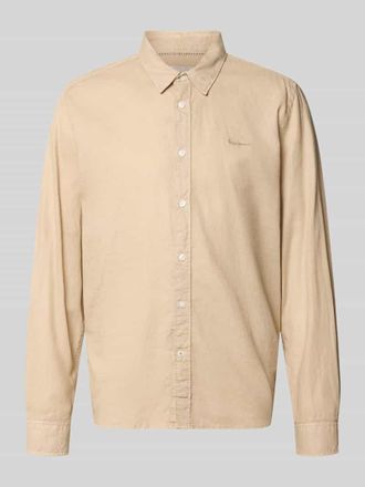 Pepe Jeans London Regular Fit Freizeithemd aus Leinen-Baumwoll-Mix Modell PAYTON in Beige, Gr&ouml;&szlig;e XXL