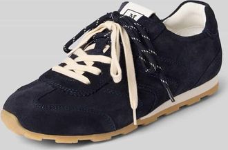 Marc O'Polo Low Top Sneaker aus Veloursleder-Mix Modell FABIANA 4B in Dunkelblau, Gr&ouml;&szlig;e 36