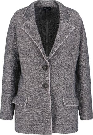 Giorgio Armani Tailored Grey Jacket With Structured Collar And Modern Design