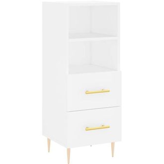 vidaXL Vidaxl - Aparador Madera De Ingenier&iacute;a Blanco 34,5x34x90 Cm