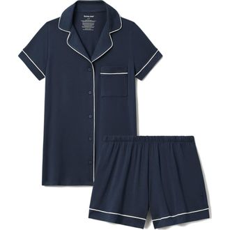 Tommy John Piped Short Pajamas in Blue at Nordstrom, Size Xx-Large