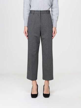 Liviana Conti Pantaloni cropped Danny in cr&ecirc;pe a vita alta con tasche America