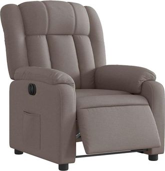 vidaXL Sill&oacute;n Reclinable El&eacute;ctrico Tela Gris Taup&eacute; Vidaxl