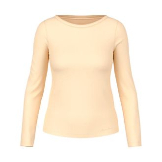 Marc Cain Camiseta con escote de seda - Tops - Mujer - Naranja - L