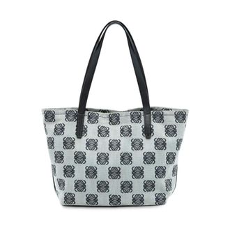 Loewe Pre-owned Tote Bags, female, Gray, Size: ONE SIZE Pre-owned Printed Canvas Tote