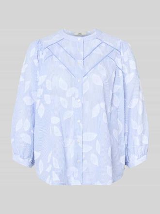 0039 Italy 0039 Italy Regular Fit Bluse mit 3/4-Arm Modell FAVIOLA FANCY in Hellblau, Gr&ouml;&szlig;e XXL