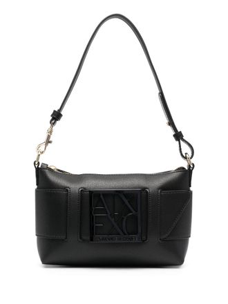 A|X Armani Exchange logo-embellishment shoulder bag - Black