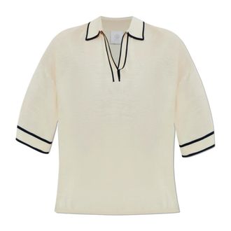 Bogner Polo Shirts, female, Beige, Size: XS Paris Knitted Polo