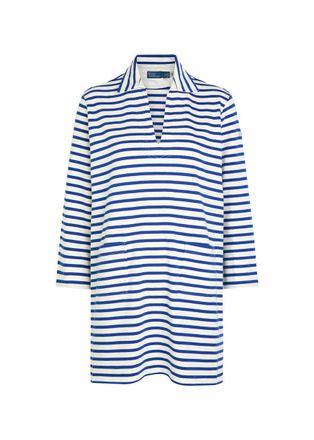 Polo Ralph Lauren Striped Cotton Mini Tunic Dress - Blue - XL (UK16 / XL)