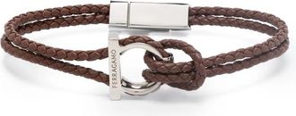 Ferragamo Braided Leather Bracelet