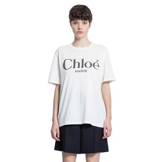 【関税&送料込】Chloe White Jersey Oversize T-Shirt Chloé Logo T Shirt | Chloé US