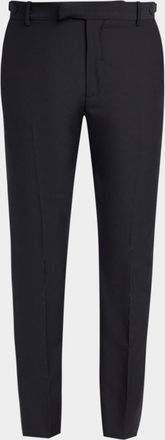 Alexander McQueen Men & apos;s Waist-Tab Straight Fit Flat-Front Trousers