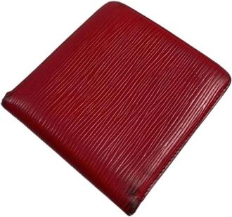 Louis Vuitton Pre-owned Leren Portemonnee - Dames - Vintage Accessoires - Rood - ONE Size - Leer - Vintage