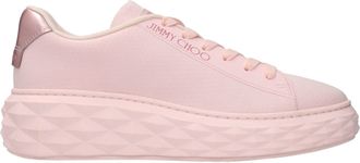 Jimmy Choo London Pink Fabric Platform Womens Sneakers