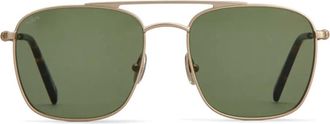 Tod's square-frame sunglasses - men - Metal/Leather - One Size - Gold