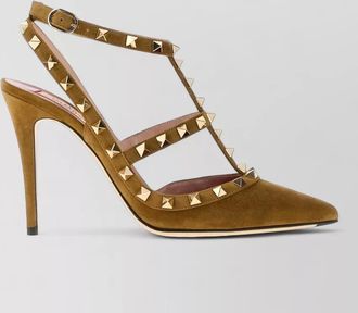 Valentino Garavani suede leather rockstud pumps