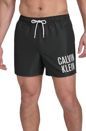 Calvin Klein CK Outline Volley Swim Trunks in Black at Nordstrom Rack, Size Xx-Large
