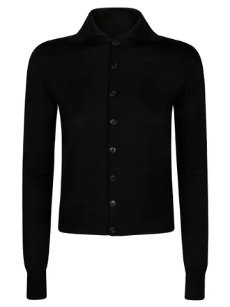 Maison Margiela Classic Black Cardigan With Button-Down Front