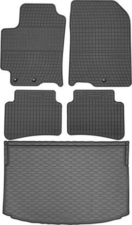 OEM Juego De Alfombrillas De Goma Para Coche Y Alfombrilla Para Maletero Para Kia Rio Iv Hatchback (2017-2023)