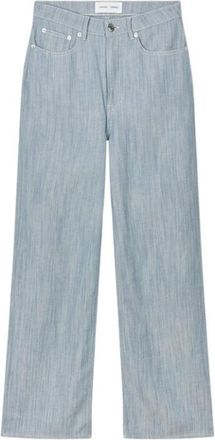 Sams&oslash;e & Sams&oslash;e Straight Fit Jeans, female, Blue, W30 L30, Loose Fit Yarn-Dyed Flared Jeans