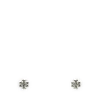 Tory Burch Metalen Kira Versierde Oorbellen - Dames - Oorbellen - Grijs - ONE Size - Accessoires