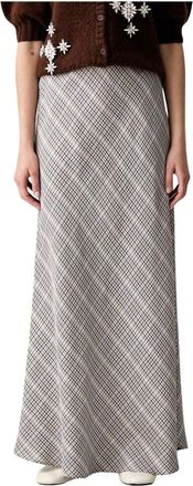 Munthe Bardot Maxi Rok - Dames - Maxi Rokken - Beige - S - Rokken