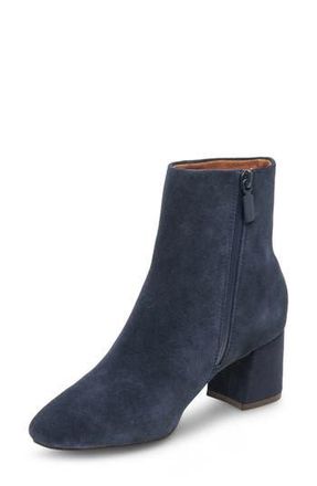 Blondo Etana Waterproof Block Heel Bootie in Nav Suede at Nordstrom Rack, Size 7.5