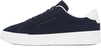 Tommy Hilfiger Mens Better Suede Court Trainers, Blue (Desert Sky), 9