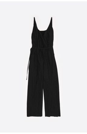 Bimba & Lola Strappy Jumpsuit With Gathered Inner Top in Black at Nordstrom, Size X-Large Eu