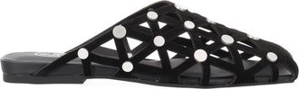 Ash Open Lattice Leather Studded Mules