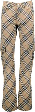 Burberry Dames, Broeken, Bruin, Maat: 2XS
