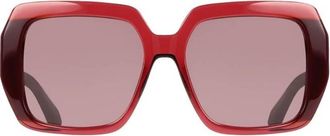 Ferragamo Burgundy Square Ladies Sunglasses SF2081S 654 56