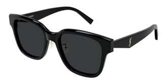 Saint Laurent SL M173/K Asian Fit 001 Womens Sunglasses Black Size 56 - Free RX Lenses - Free RX Lenses
