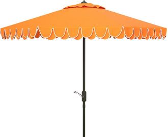 Safavieh UV Resistant Elegant Valance 9 Auto Tilt Umbrella