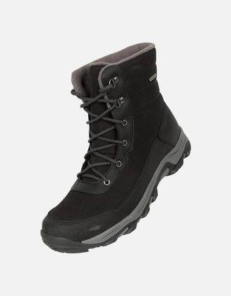 Mountain Warehouse Mens Mountain Warehouse Mens Ohio Fleece Lined Snow Boots - Black - Size: 11