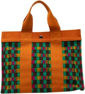 Herm&egrave;s Pre-owned Fourre Tout MM Tote - Dames - Vintage Shopper - Veelkleurig - ONE Size - Leer - Vintage