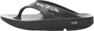Oofos x Takahiromiyashita The Soloist Way Of Life Flip-Flop Black White SOF-0012SS22