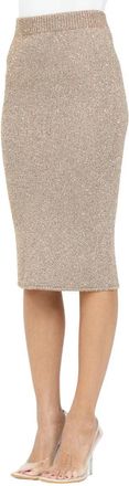 Simona Corsellini Lam&eacute; Midi Skirt - Gold